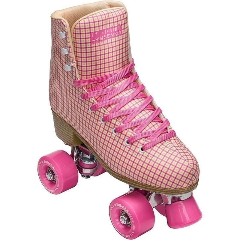 š„Impala Pink Tartan Roller Skate - Inlinex
