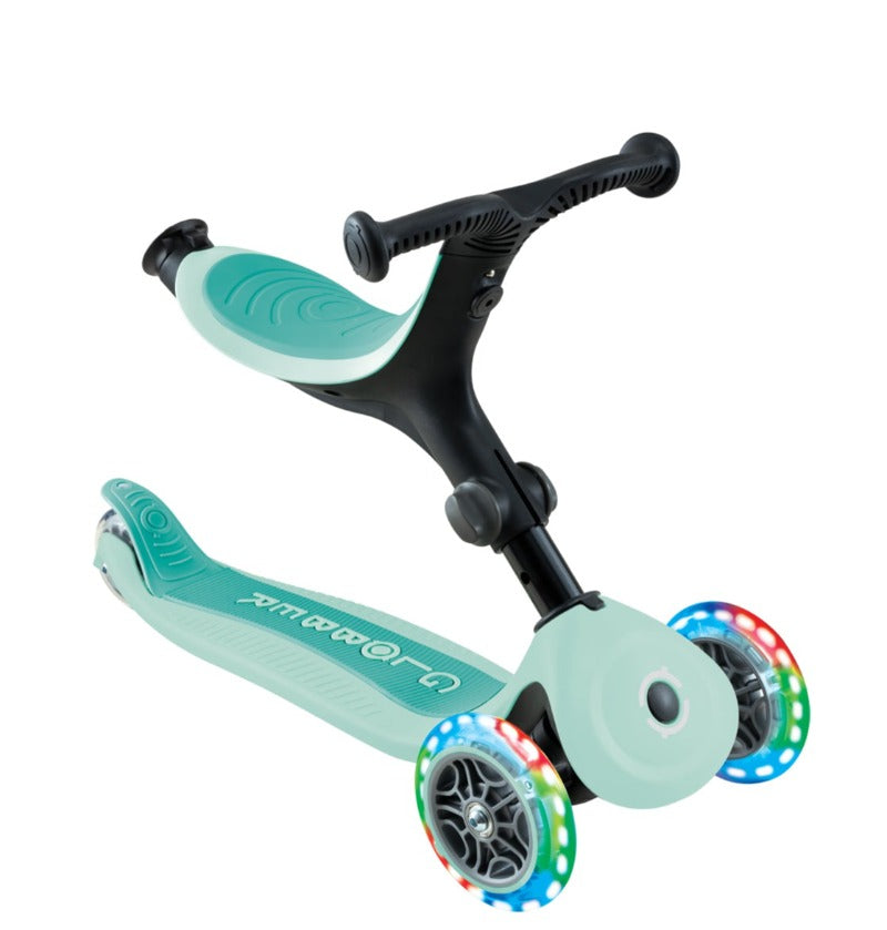 Globber GO UP Active Lights Kids Scooter With Seat