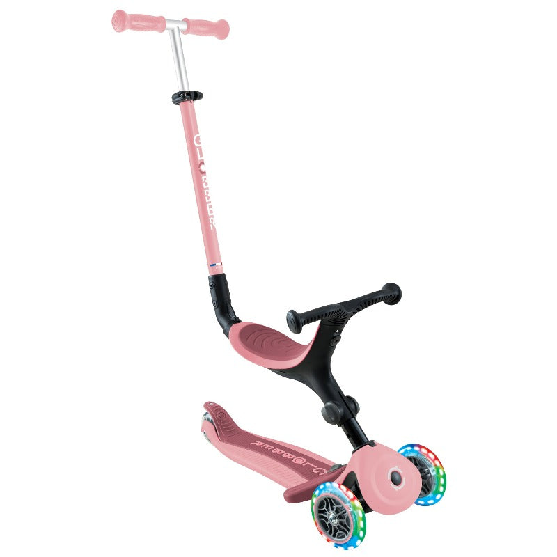 Globber GO UP Active Lights Kids Scooter With Seat