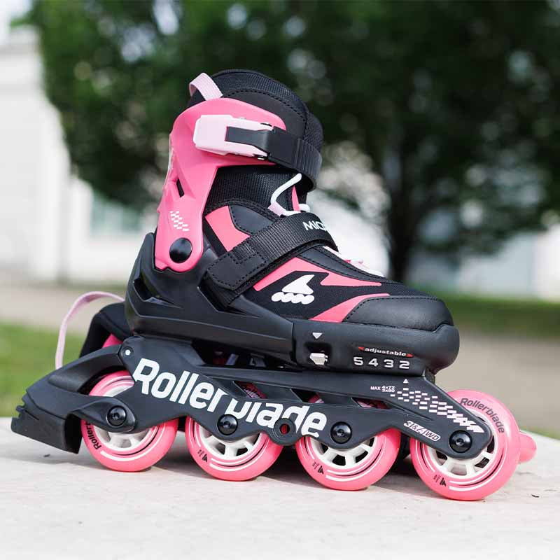 Rollerblade Microblade Black Pink Kids Skates - Inlinex