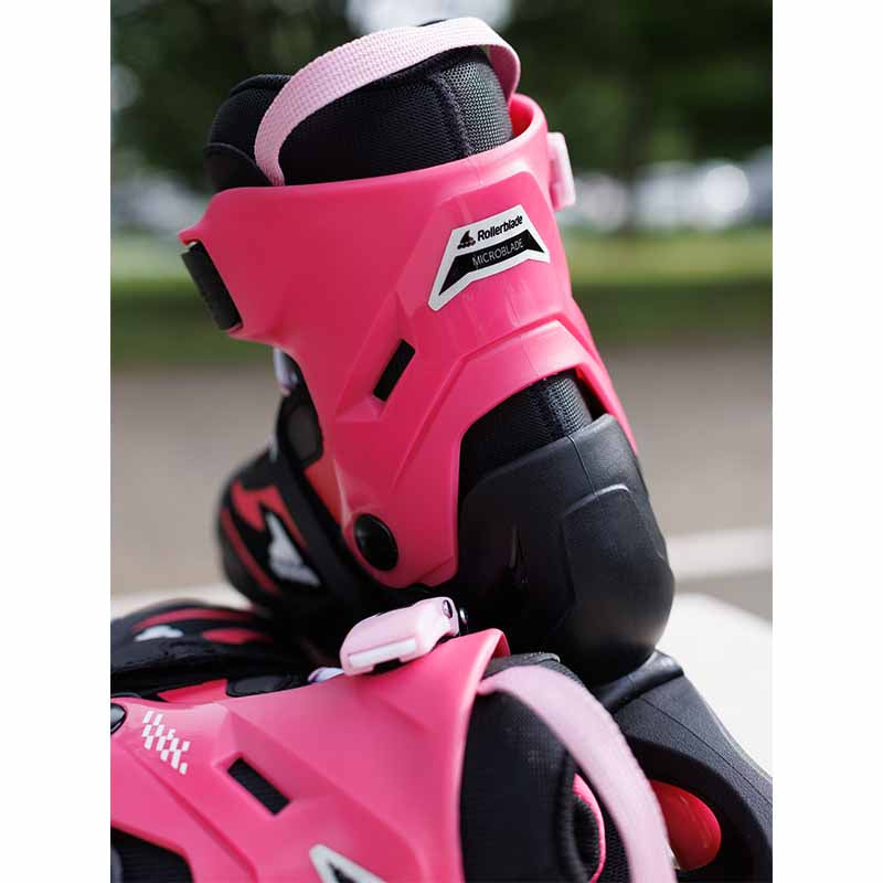 Rollerblade Microblade Black Pink Kids Skates - Inlinex