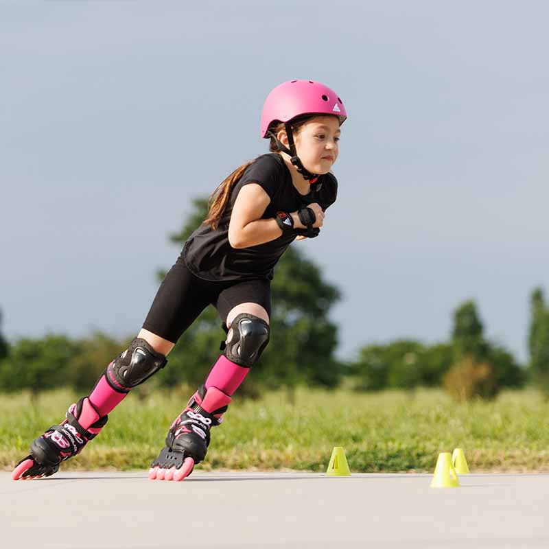 Rollerblade Microblade Black Pink Kids Skates - Inlinex