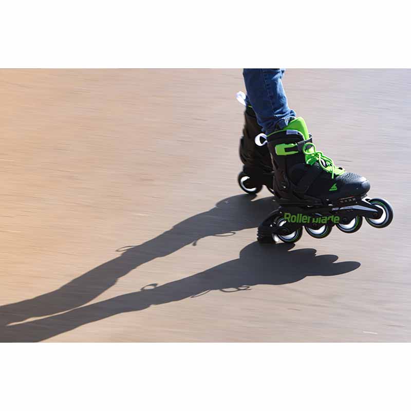 Rollerblade Microblade Black Green Kids Skates - Inlinex