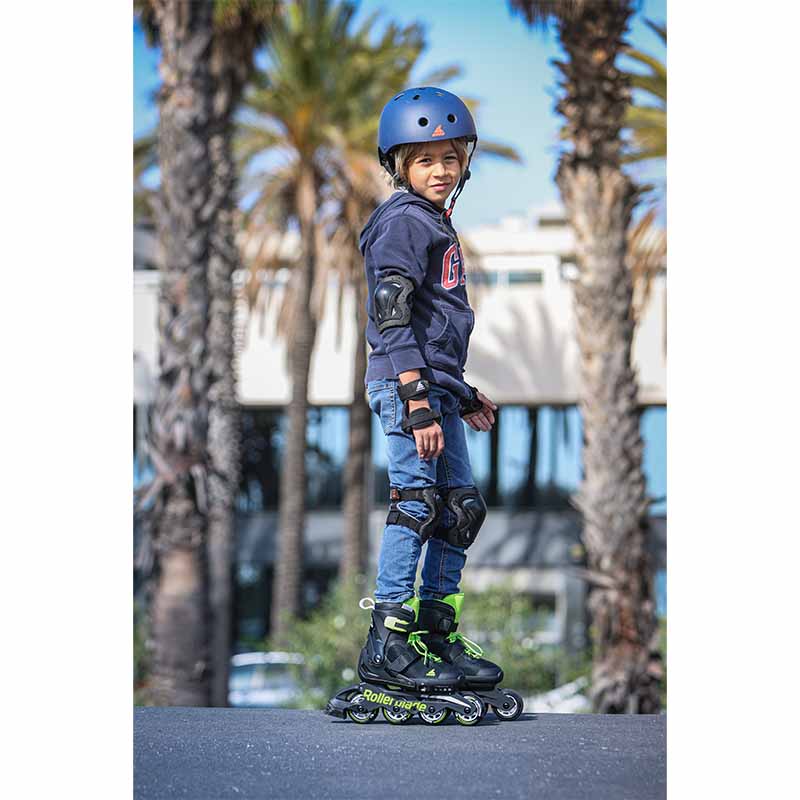 Rollerblade Microblade Black Green Kids Skates - Inlinex