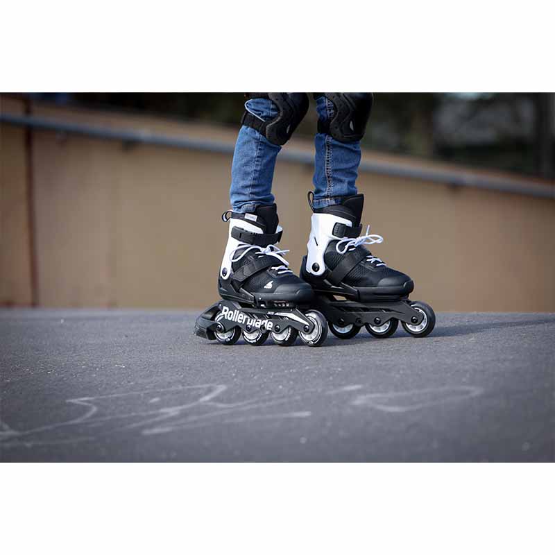 Rollerblade Microblade Black White Kids Skates - Inlinex