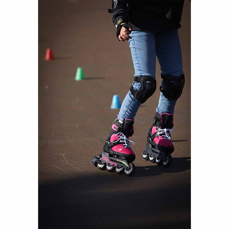 Rollerblade Microblade Pink Green Kids Skates - Inlinex