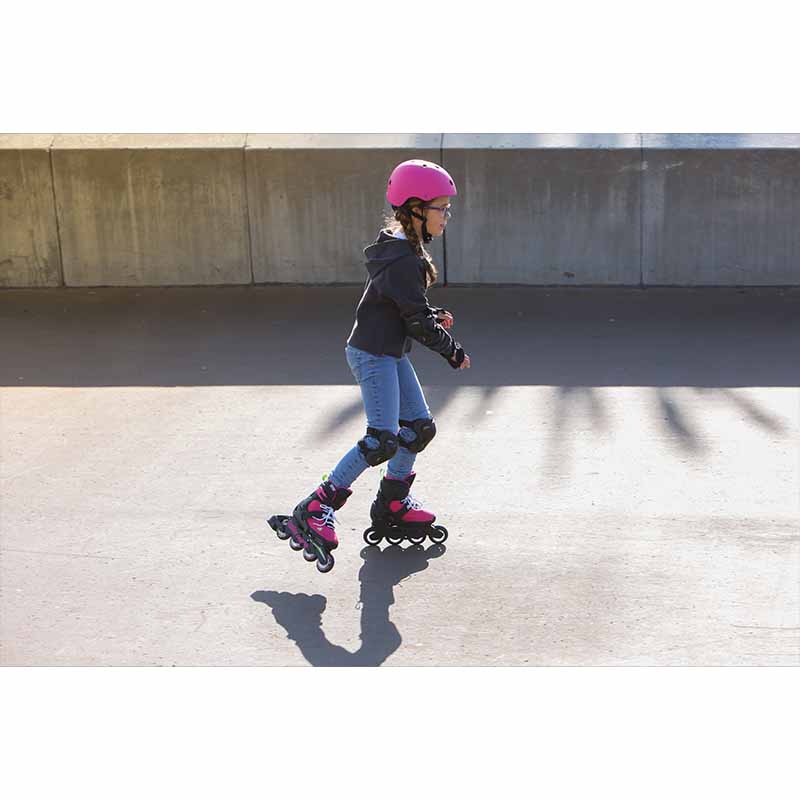 Rollerblade Microblade Pink Green Kids Skates - Inlinex