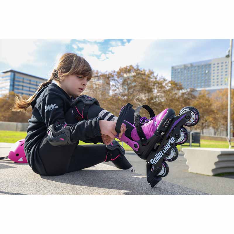 Rollerblade Microblade Purple Black Kids Skates - Inlinex