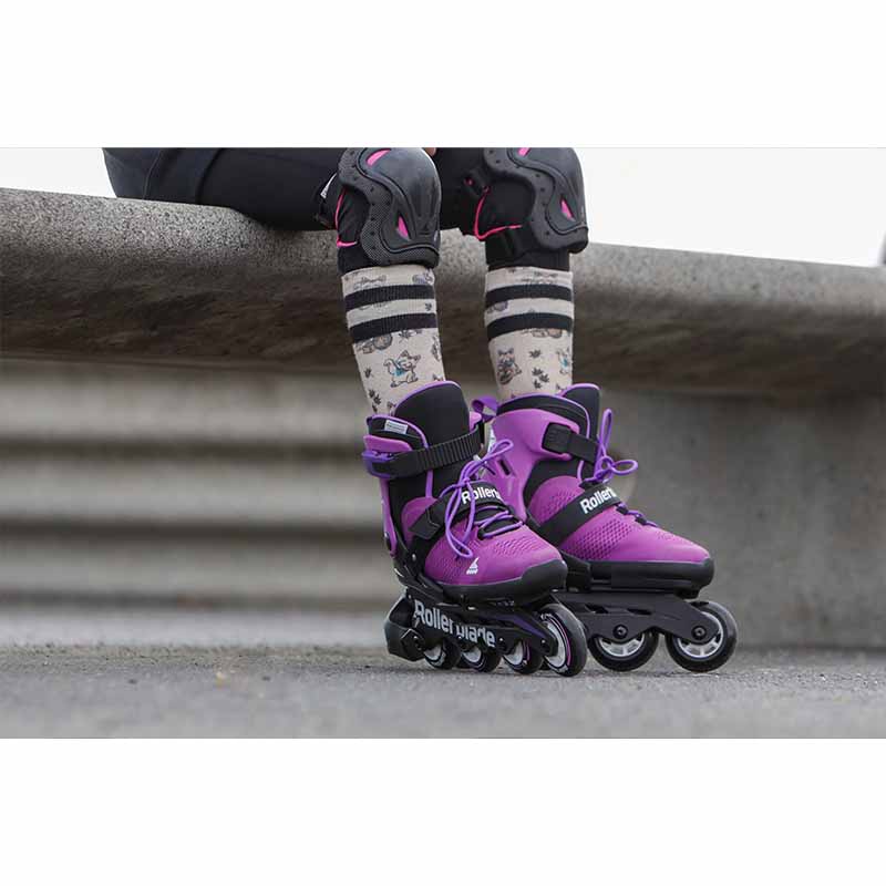 Rollerblade Microblade Purple Black Kids Skates - Inlinex