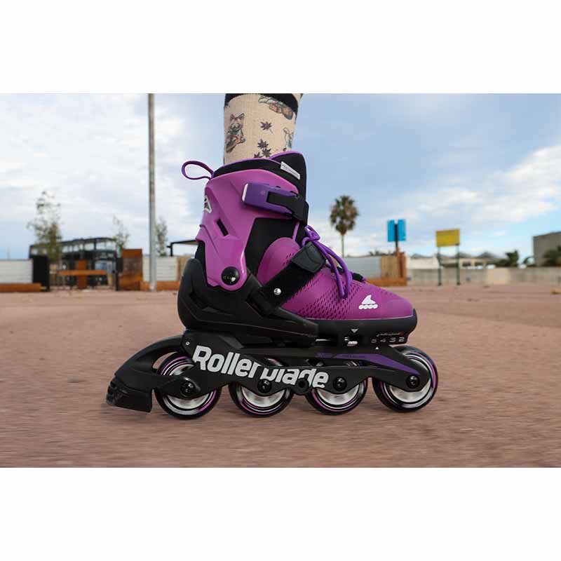 Rollerblade Microblade Purple Black Kids Skates - Inlinex