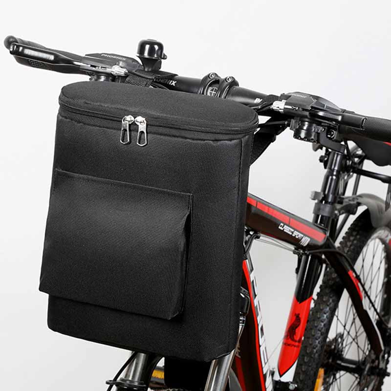 Black Handle Bar Basket Bag - Inlinex