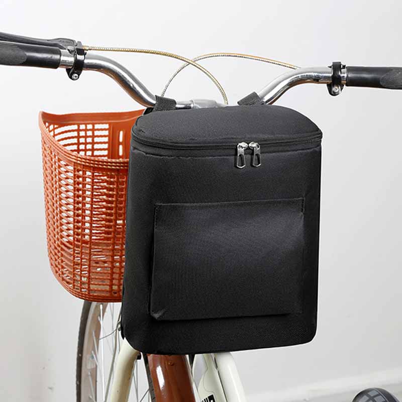 Black Handle Bar Basket Bag - Inlinex