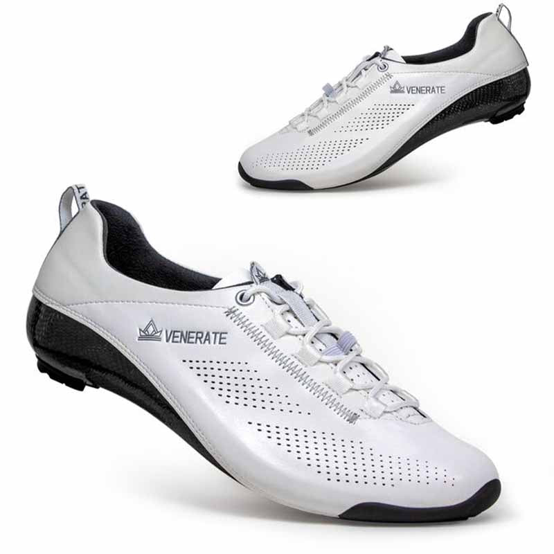 Venerate Road Classic White Cycling Shoes