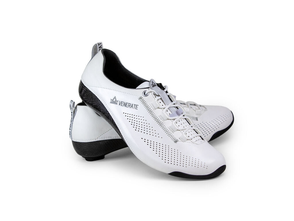 Venerate Road Classic White Cycling Shoes