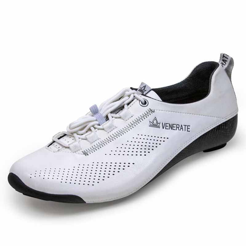 Venerate Road Classic White Cycling Shoes
