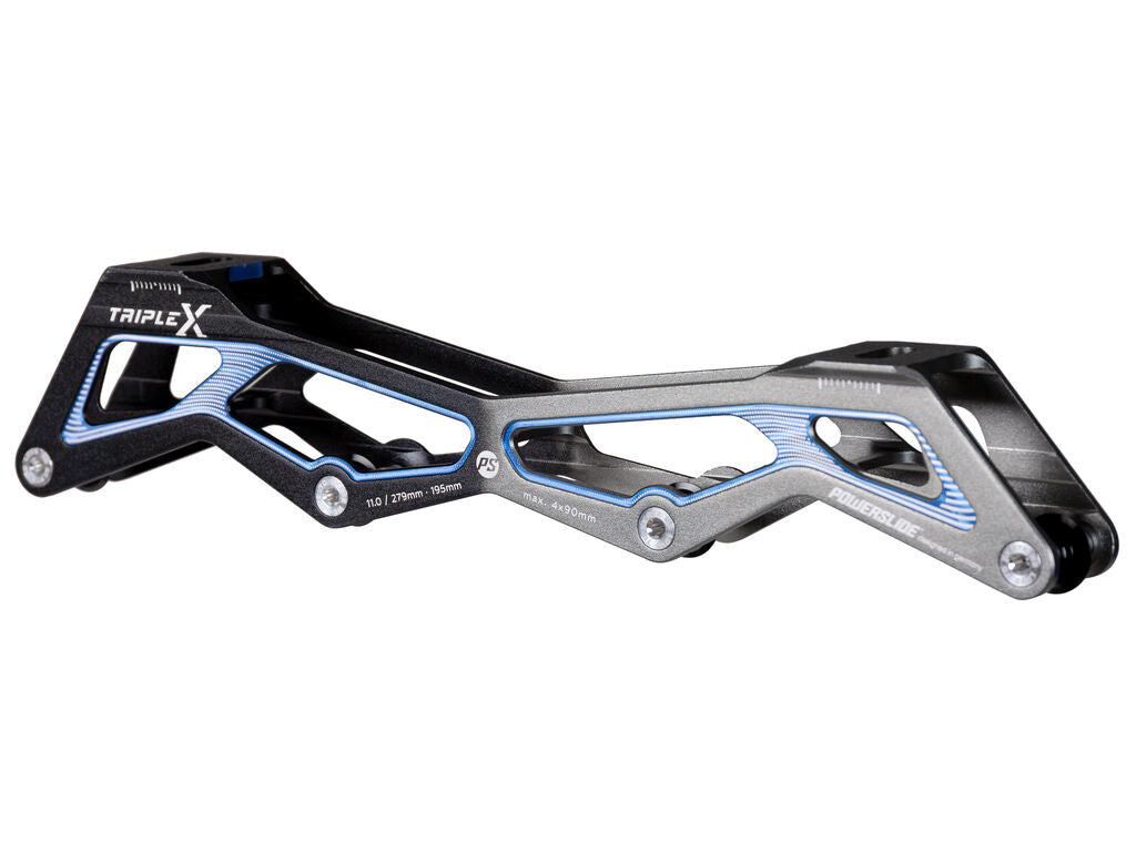 Powerslide Triple X5 11.0/4x90 Black Blue, 195 Frame - Inlinex
