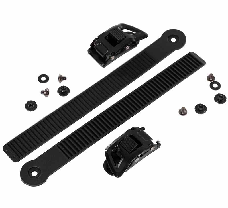 Powerslide Shadow Black L / R Buckle Strap Set - Inlinex