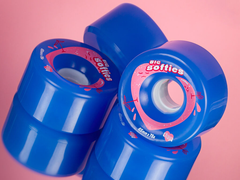 Chaya Big Softie Clear Blue 65mm Quad Wheels - Inlinex