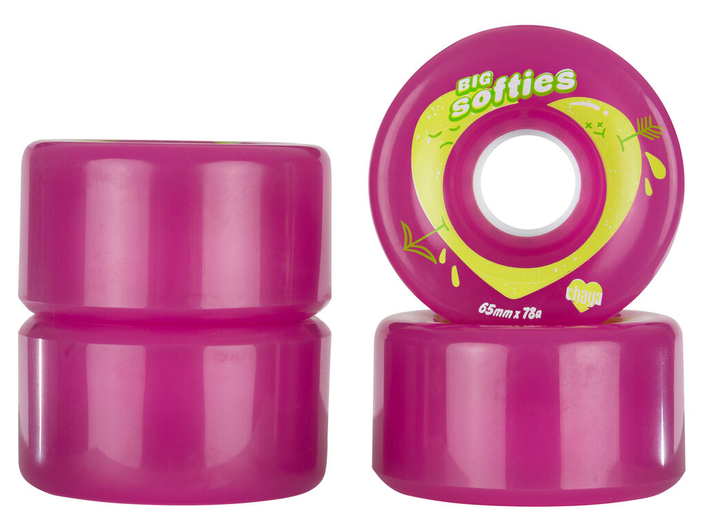 Chaya Big Softie Clear Pink 65mm Quad Wheels