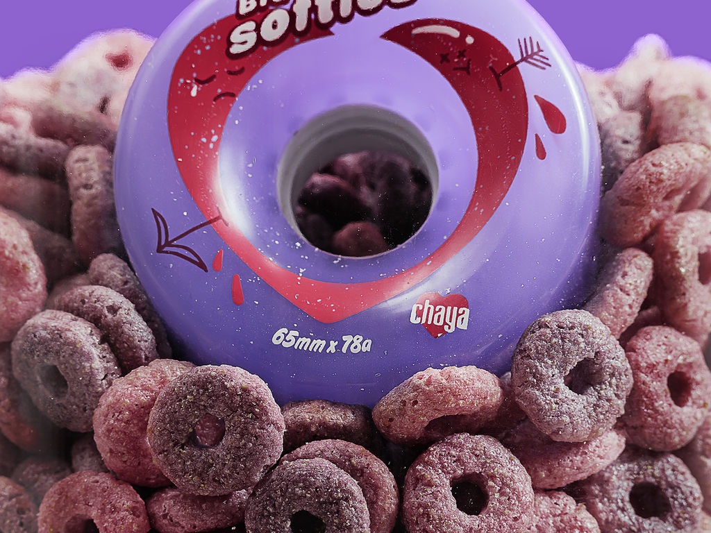 Chaya Big Softie Clear Purple 65mm Quad Wheels - Inlinex