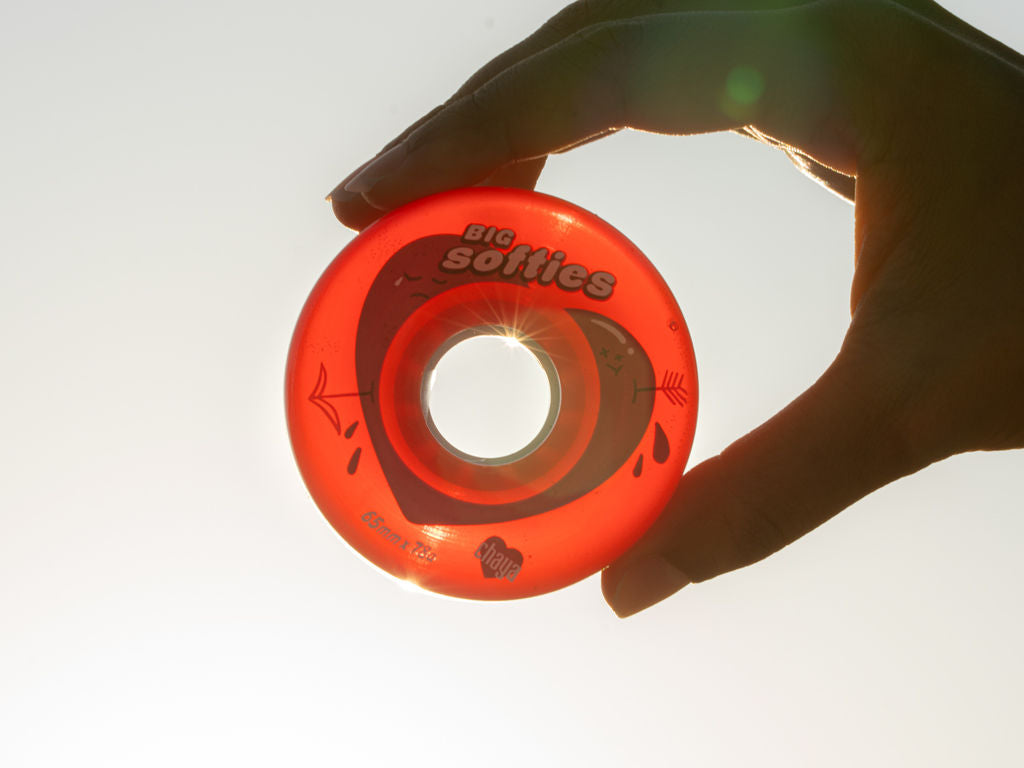 Chaya Big Softie Clear Red 65mm Quad Wheels - Inlinex