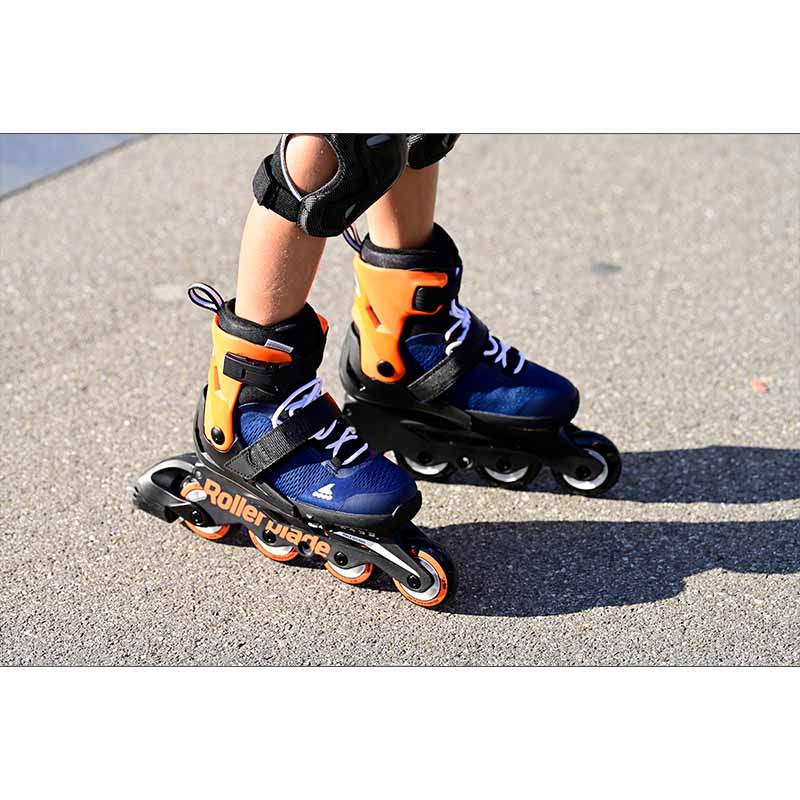 Rollerblade Microblade Blue Orange Kids Skates - Inlinex
