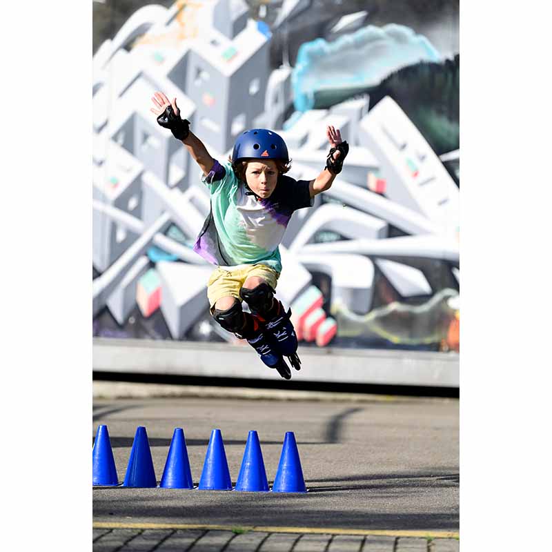 Rollerblade Microblade Blue Orange Kids Skates - Inlinex