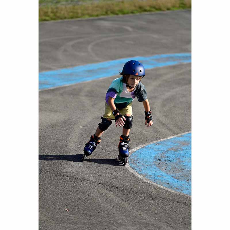 Rollerblade Microblade Blue Orange Kids Skates - Inlinex