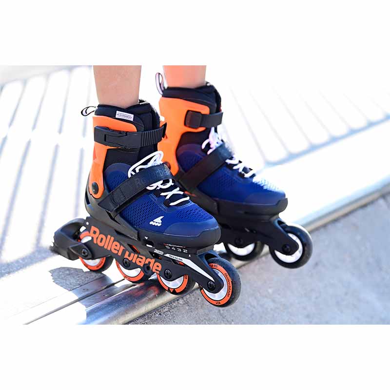 Rollerblade Microblade Blue Orange Kids Skates - Inlinex