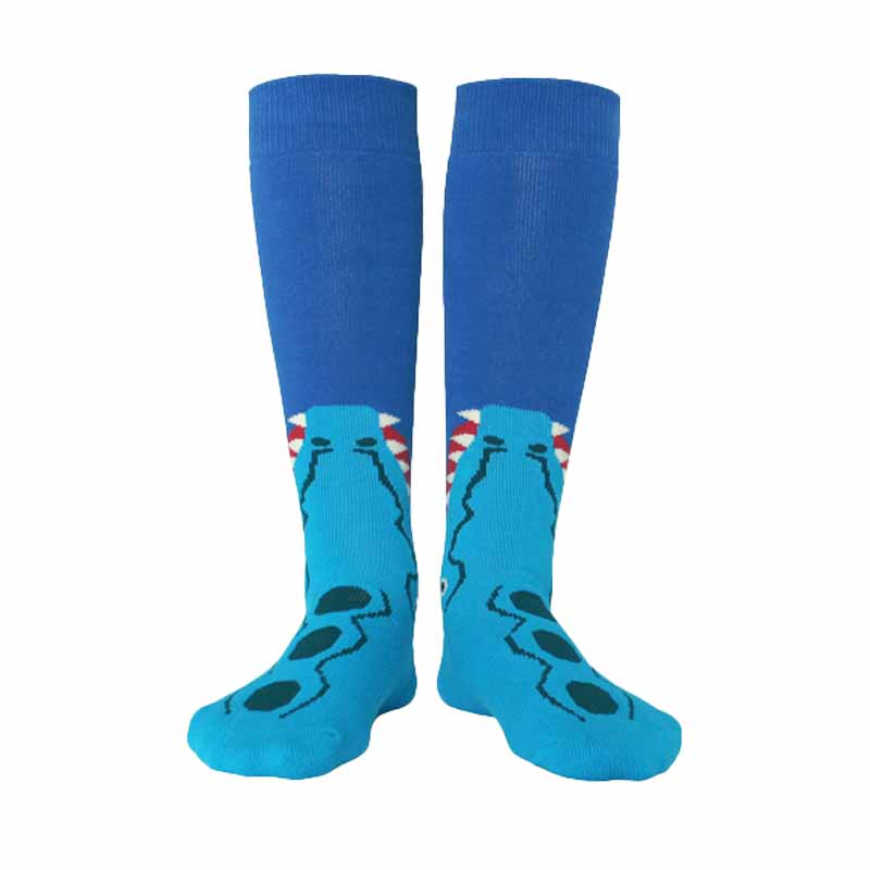Kids Blue Teeth High Skating Socks