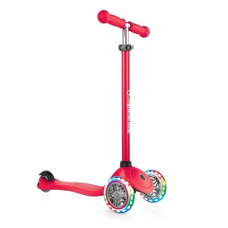 Globber Primo Lights Red Kids Scooter - Inlinex