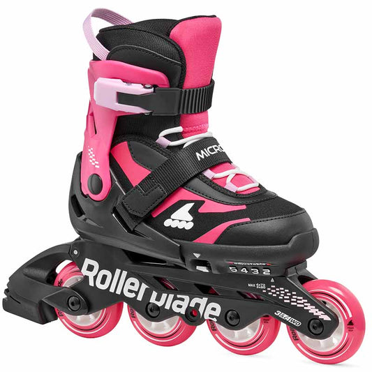Rollerblade Microblade Black Pink Kids Skates - Inlinex