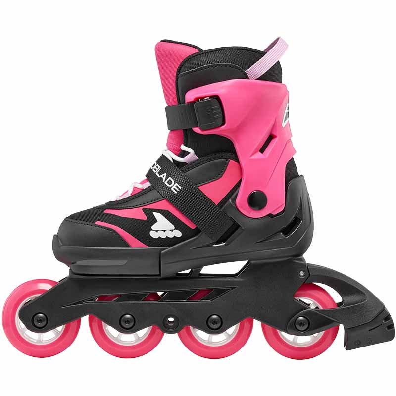 Rollerblade Microblade Black Pink Kids Skates - Inlinex