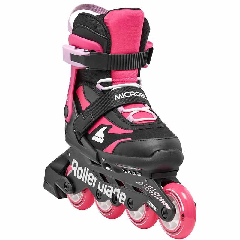 Rollerblade Microblade Black Pink Kids Skates - Inlinex