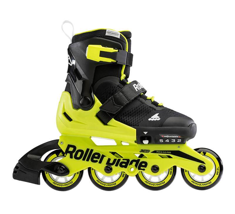 Rollerblade Microblade Neon Yellow Kids Skates - Inlinex