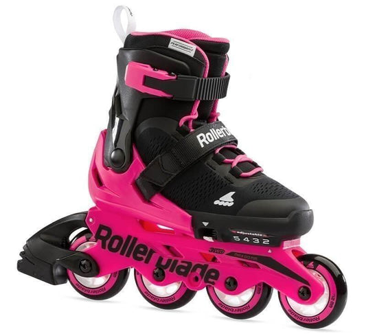 Rollerblade Microblade Neon Pink Kids Skates - Inlinex