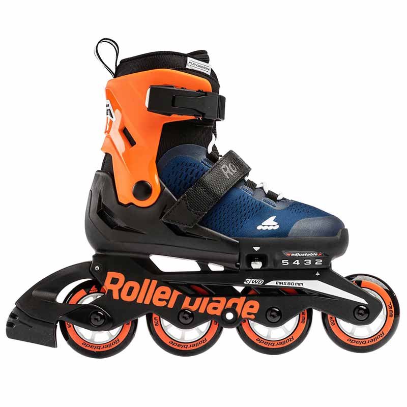 Rollerblade Microblade Blue Orange Kids Skates - Inlinex