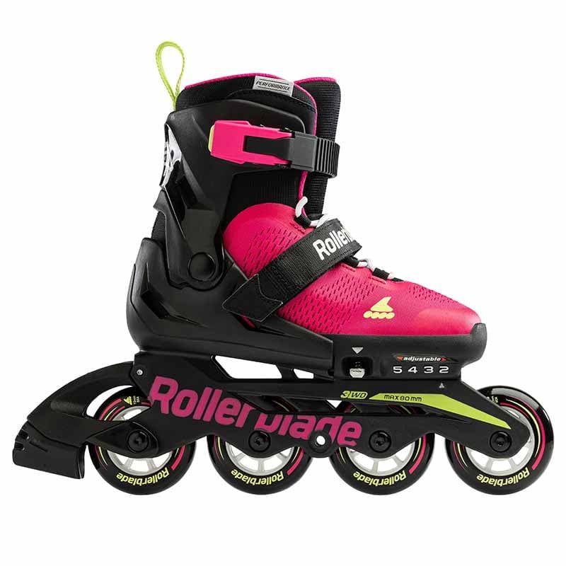 Rollerblade Microblade Pink Green Kids Skates - Inlinex