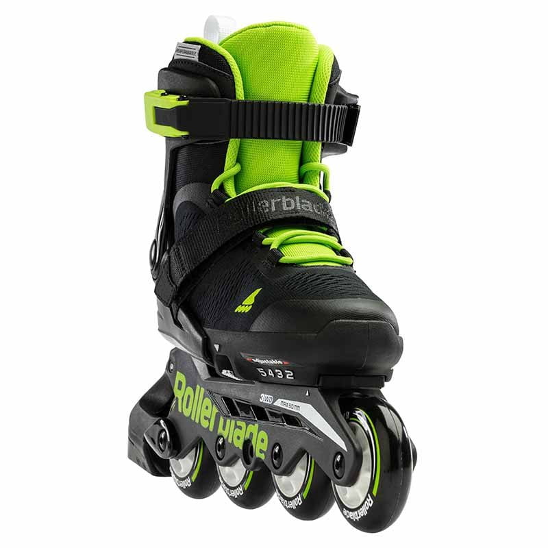 Rollerblade Microblade Black Green Kids Skates - Inlinex
