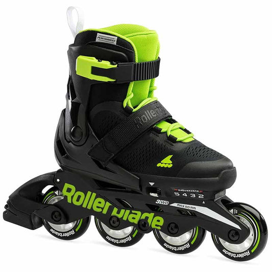 Rollerblade Microblade Black Green Kids Skates - Inlinex