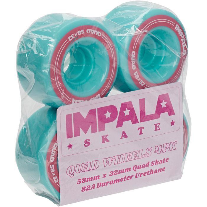 Impala 4 Pack Aqua Quad Wheels - Inlinex