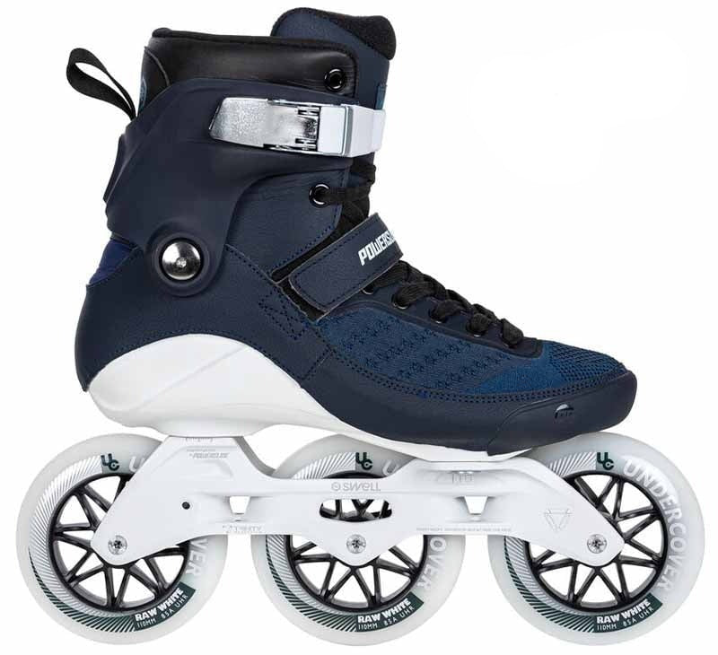 🔥Powerslide Swell Navy Blue 110 Trinity Skates - Inlinex