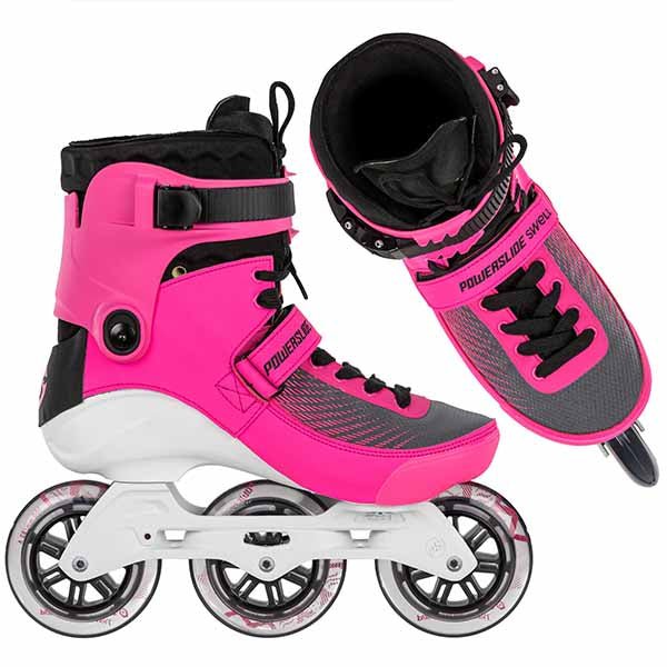 🔥Powerslide Swell Electric Pink 100 - 3D Adapt Skates - Inlinex