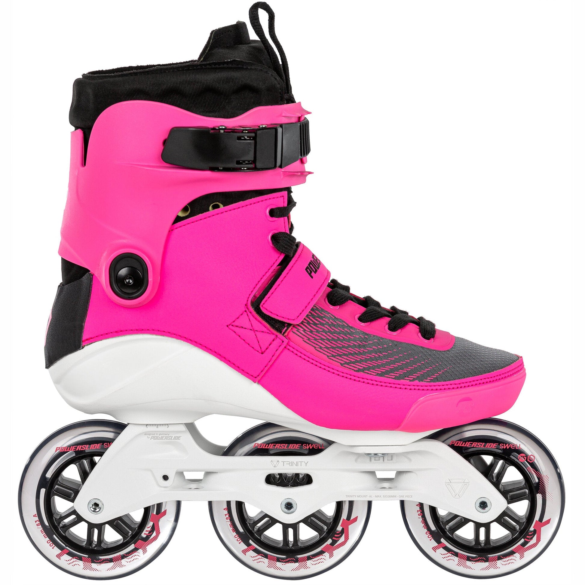 🔥Powerslide Swell Electric Pink 100 - 3D Adapt Skates - Inlinex