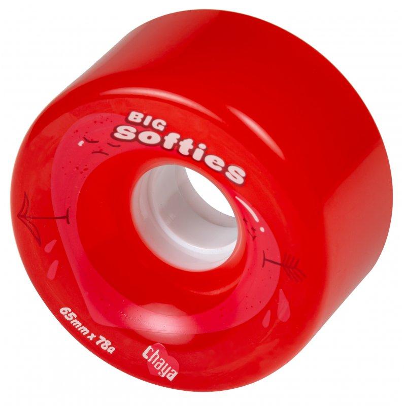 Chaya Big Softie Clear Red 65mm Quad Wheels - Inlinex