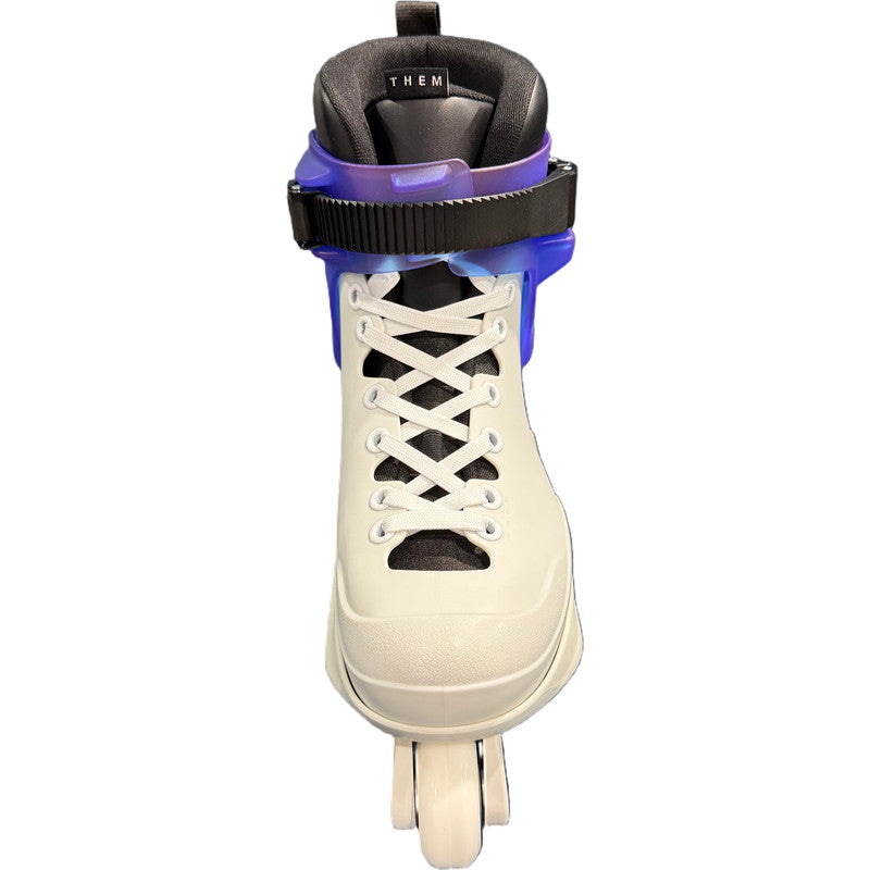 Them 901 White Transparent Blue Cuff Aggressive Skates