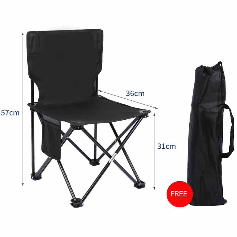 Outdoor Black Folding Chair