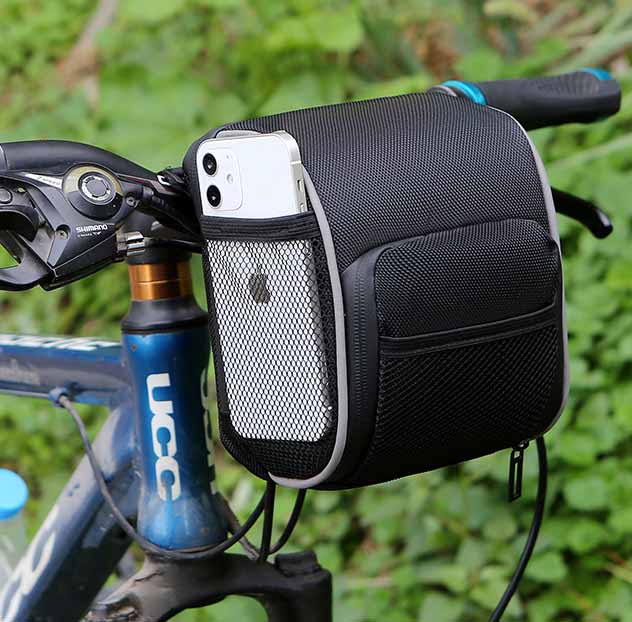 Black Handle Bar Bag