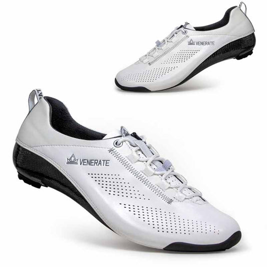 Venerate Road Classic White Cycling Shoes