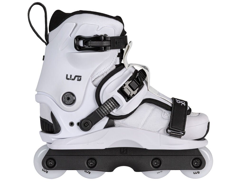 USD Shadow Team White Aggressive Skates - Inlinex
